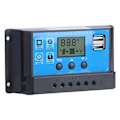 Miniatyrbild 2 av 8: 60A Solar Charge Controller med Dual USB Port 5V Auto PWM LCD Display Solar Panel Batteriregulator