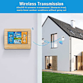 Miniatyrbillede 5 af 5: Trådløs vejrstation digital vejrstation termometer med alarm og fugtighedsbarometer alarm månefase vejrur med ude