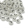 Miniatyrbillede 5 af 5: Sort Akryl Lysende Perler 4x7mm Runde til Smykkefremstilling Armbånd Halskæder DIY Tilbehør G 50 stk