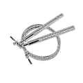 Miniatyrbillede 3 af 4: Sjippetov Speed Rope Sjippetov Wire Rope Sjippetov Boksning Gym Fitness Træning 3 Meter Justerbar Speed Gym Sølv
