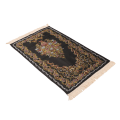 Miniatyrbild 6 av 8: Bönematta Flerfunktions Elegant broderi Dekorativ tofs Dubbellagers muslimsk bönmatta för Hall Hem Camping Svart