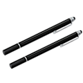 Miniatyrbillede 4 af 8: 2 stk Kapacitiv pen Stylus 2 i 1 ledende plasthoved gennemsigtig sugekop Touchscreen smartphonetilbehør