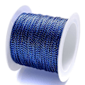 Miniatyrbilde 1 av 5: 1mmx20m Gullfarget Nylon Snor for DIY Dusker Juledekorasjon Halskjede Snøre Vevd Tråd for Anheng royalblue