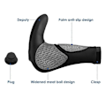 Miniatyrbilde 2 av 5: Ergonomiske sykkelstyre grep, sykkelhåndtak med bar-end horn, komfortabel gummibeskyttelse for BMX MTB (Passer for 22,2 mm)