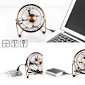 Miniatyrbilde 2 av 5: Mini USB Skrivebordsvifte Fleksibel 360 Rotasjon Kjølende Bordvifte med USB Metallskall Stille 4 Tommer for Hjemmekontor Laptoper PC Datamaskin Bronse