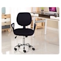 Miniatyrbillede 6 af 7: 2 stk Universal Computer Kontorstol Ryglæn Betræk Beskyttende Strækbar Roterende Drafting Stol Slipcover Sort Black