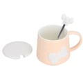 Miniatyrbillede 2 af 8: 400 ml sød sløjfe keramik te mælk vand kop kaffe krus med låg rustfrit stål ske til hjemmet ferie gaver orange