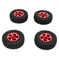 Pikkukuva 3 / 8: RC-auton renkaat ja vanteet Axial SCX24 -mallille 1/24 Kauko-ohjattavan auton päivitystarvikkeet Punainen