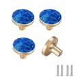 Round Single Hole Small Handle, 4 Pcs Brass Door Knobs, Brass Dresser Knobs, Cabinet Knob For Drawer -NMAOV