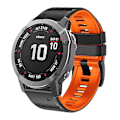 Miniatyrbillede 3 af 4: Garmin Tactix Delta/Enduro silikone urrem i sort og orange