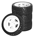 Miniatyrbillede 4 af 5: 4 stk. 68 mm 1/10 RC racerbildæk til -TT01 TT02 XV01 W179