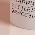 Miniatyrbillede 4 af 5: Word Keramisk Krus Minimalistisk Bred Mund Word Kaffe Krus til Spil Tema 8.1x8.1x9.5cm CCP324