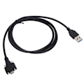 Miniatyrbild 3 av 8: USB 3.0-datakabel, typ C, dubbla skruvlåsning till standard med 0,6 tum skruvavstånd för dator