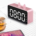 Miniatyrbild 5 av 5: Elektronisk klocka Armbandsur Digital display liten Skrivbordsklocka Student sovrum skrivbords väckarklocka Säng Bluetooth-anslutning Minneskort Bla
