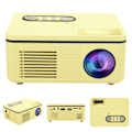 Miniatyrbilde 6 av 8: Projektor Mini LED Bærbar 1080P HDMI MultiFunksjon Hjemmekino S361 100-240V(Gul AU Plugg)