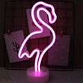 Miniatyrbilde 1 av 5: Flamingo Neonlys LED-skilt for soveromsdekorasjon, USB- og batteridrevet, perfekt bursdagsgave til jenterommet