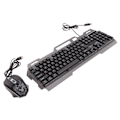 Miniatyrbillede 6 af 8: Gaming tastatur og mus combo 104 taster ergonomisk mekanisk følelse kablet USB gaming tastatur mus sæt