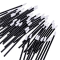 Miniatyrbillede 5 af 5: 100 Stk Sort Engangs Lip Brush Gloss Wands Makeup Kosmetisk Værktøj