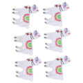 Miniatyrbillede 8 af 8: 6 stk. strygejern på patches tegneserie alpaca form DIY bomuld broderi tøj patches badge patches dekoration