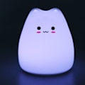 Miniatyrbild 7 av 8: Silikonkattlampa 7 färger andningsläge Varmvitt ljus Söt touch nattlampa Katt bordslampa för barnkammare Söt katt