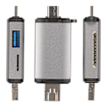 Miniatyrbild 3 av 8: Typ C USb MicroUSB-utgång Multifunktionskortläsare för TF-kortminneskort (HC) / MMC