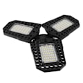 Miniatyrbilde 6 av 8: E27 LED-taklampe gruvelamper 60W tre blader sammenleggbar deformasjon garasjelys lager fabrikk baldakinlys 85‑265V