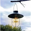Pikkukuva 1 / 5: Ulkoilma Solar-lyhdyt - Metalliset Vedenpitävät Ripustusvalot Kirkkaalla Lasilla & Koukulla, Solar-seinävalaisin