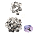 Miniatyrbild 1 av 8: 100 Set Pin Back Button Delar Robust Metall Plast Rostfri utjämningsknapp Tillbehör för Badge DIY 44MM