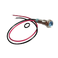 Miniatyrbillede 4 af 5: 2 stk. 220V 6mm Signal Strømforsyning LED Metal Indikator Lys Lampe Blå & Rød-