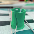 Miniatyrbilde 6 av 8: Kajakk drikkeholder padlebrett kajakk drikkeholder tau festet vannflaskeholder stand up padlebrett tilbehør grønn (TPR)