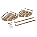 Miniatyrbillede 2 af 8: Vægmonteret badeværelse brusebad hjørnehylder aluminiumlegering 2-lags hjørne badeværelse bordplade arrangør udsøgt antikt design
