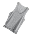Miniatyrbillede 4 af 8: Herre ærmeløs skjorte sømløst design bred skulder blød åndbar stilfuld hudvenlig mænd tank top til sport grå XL