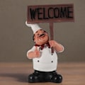Miniatyrbilde 2 av 8: Resin Chef-figurer Ornament Statue Modell Håndverk Dekor Bar Kaffebar (#1)