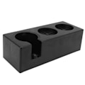 Miniatyrbillede 3 af 8: Kaffe Tamper Holder Flere Huller Plast Pulver Nål Dispenser Tamping Station Sort