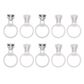 Miniatyrbillede 1 af 8: 20 stk metallegering lynlåse Sliders Størrelse #5 Circle Ring Fastener Reparation Kit (hvid)