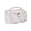 Miniatyrbillede 1 af 8: PU Open Lid Cake Shape Make Up Taske Kosmetisk Opbevaringspose Blød Farve Bærbar Makeup Taske Lyselilla