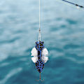 Miniatyrbillede 6 af 8: Hårde fisk lokker Bionic Cicada Shape fiskeagn med roterende spins Propel diskant krog 7,5 cmY238-9