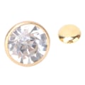 Miniatyrbillede 5 af 8: Stof krystal indlæg hurtige nitter 12 mm spots studs hætte til DIY læder håndværk dekoration (sølv)