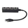 Miniatyrbillede 5 af 8: RJ45 Splitter Adapter 1 til 4 Port Glat Transmission Fremragende Forbindelse Netværkskabel Adapter