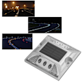 Miniatyrbillede 2 af 8: LED Solar Power Ground Markeringslys Vandtæt udendørs indkørsel Road Highway Spike LampeHvid