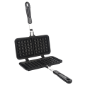 Miniatyrbillede 7 af 8: Dual Head Husholdningskøkken Gas NOn Stick Vaffelmaskine Pan Form Form Presse Plade Bageværktøj