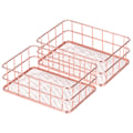 Miniatyrbillede 7 af 8: 2 STK Nordic Simple Rose Gold Smedejern Opbevaringskurv Desktop Organizer ContainerS