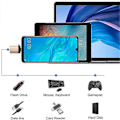Pikkukuva 2 / 5: USB C - USB 3.0 -sovitin kaulanauhalla (2 kpl), USB-C - USB-A naaras OTG -sovitin USB Type C -sovitin, yhteensopiva MacBookin, Huawein ja muiden kanssa, kulta