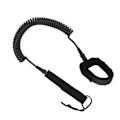 Miniatyrbilde 8 av 8: Surfe fotstropp 7mm 10ft spiralfjær høy elastisk justerbar lett for padlebrett surfebrett svart