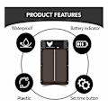 Miniatyrbild 2 av 5: Förstärkt Automatisk Hönshusdörr med Solceller i Plast - Batteridriven Automatisk Hönshusdörr