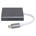 Miniatyrbild 5 av 8: USB C-adapter 3.1 3-i-1-hubbkonverterdocka High Definition Multimedia Interface 4K svart grå