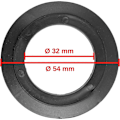 Miniatyrbild 4 av 5: 5 stycken packningar i elastomer för silinsatser, 3 förpackningar, ytterdiameter 54 mm, innerdiameter 32 mm, 4,6 mm tjock, reservdel för diskbänkspluggar