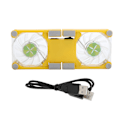 Miniatyrbillede 1 af 8: Bærbar computer kølepude USB foldbar radiator køler stand lys bærbar med AntiSkid montering (Jaune )