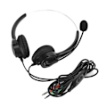 Miniatyrbillede 1 af 8: Binauralt headset til stationær computer med ledning, mikrofon og fleksibel, roterbar PU-læder