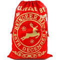 Miniatyrbillede 1 af 5: Stor Rød Julemandssæk, Jule-rensdyr-stang-stil, Snoretræk, Gavepose, Festlig pose, Julegavepose, Juleposer, Egnet til voksne og børn